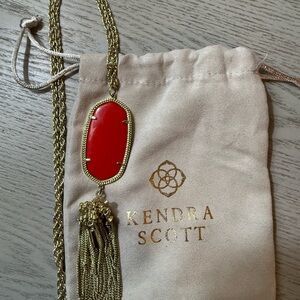 Kendra Scott Rayne Gold Red necklace